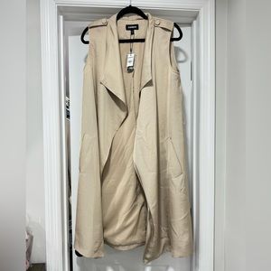 NWT express Open-Front Trench Vest